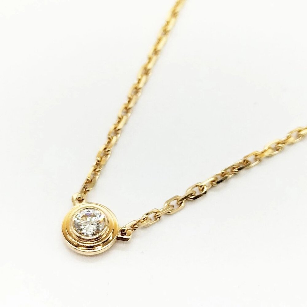 Cartier Necklace Natural Diamond Gold 613-081525